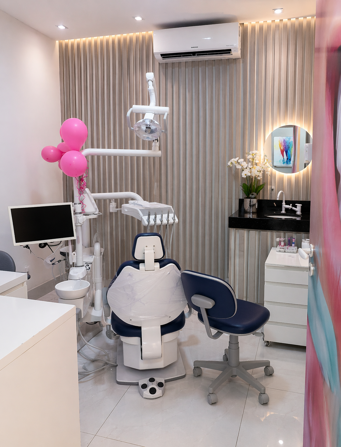 Sala de atendimento odontológico da clínica