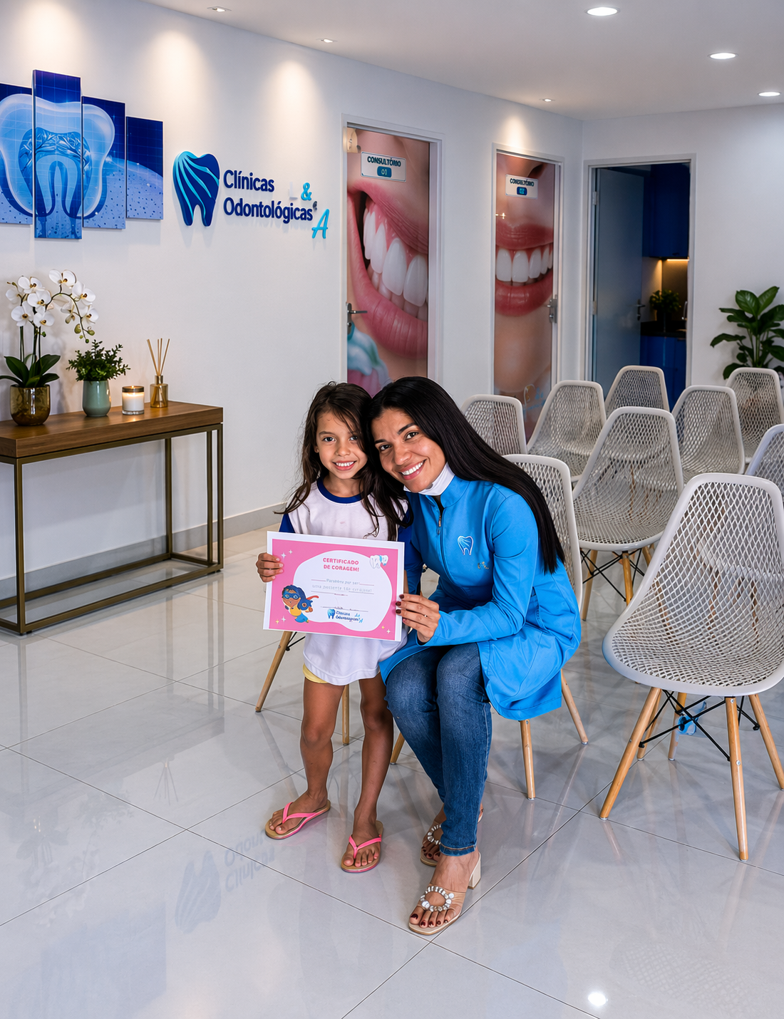 Cliente atendida pela Clínica Odontológica L&A